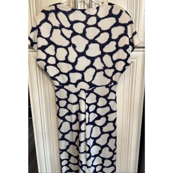 Diane Von Furstenberg Women's Natalie Silk Jersey Dress Black White Size 4 - Picture 6 of 8